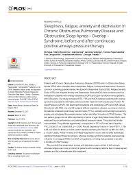 PDF) Sleepiness, fatigue, anxiety and depression in Chronic Obstructive  Pulmonary Disease and Obstructive Sleep Apnea – Overlap – Syndrome, before  and after continuous positive airways pressure therapy