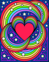 This combination is pleasing to the eye and you can look at it endlessly. Rainbow Love Coloring Page Rainbow Art Love Coloring Pages Abstract Coloring Pages