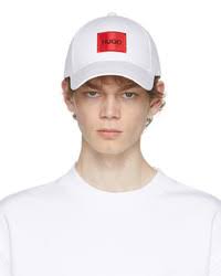 White and Red Print Baseball Caps for Men