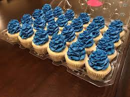 View product details for 1st birthday pink elephant cake. Royal Blue Cupcakes White Cupcakes White Buttercream Frosting Blue And White Cupcakes