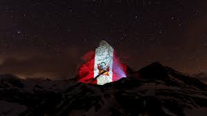Colombia emoji meaning with pictures: Die Peruanische Flagge Erleuchtet In Den Schweizer Alpen