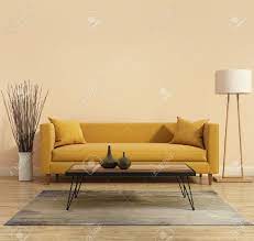 33 save 5% at checkout Modern Interior With A Yellow Sofa In The Living Room Stock Photo Picture And Royalty Free Image Image 37935067