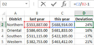 The result of calculating this formula in excel should be displayed in the percentage format of the cell. How To Calculate The Percentage Of Deviation In Excel
