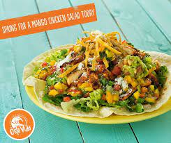 Celebrate Nationalsaladmonth With A Mango Chicken Salad We Start With A Handmade Tortilla Then Top Mango Chicken Salads Chicken Salad Recipes Chicken Salad