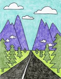 How To Draw A Perspective Landscape Art Projects For Kids Kids Art Class Perspective Art Homeschool Art
