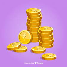 Indian Rupee Coins Falling Background Vector Animation Rupees Vector Free