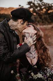 Harley Davidson Couple Tenaja Trailhead Couples Photoshoot Murrieta California Photograp Tattooed Couples Photography Couples Photoshoot Fall Couple Photos