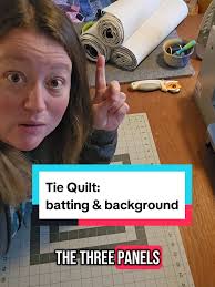 Tie Quilt! Flu, batting, background, quilting.... 🫠✂️🪡🧵🫶 #tiequilt  #twistedoakquilts #memorialquilt #memoryquilt #artisan #slowliving  #quiltingtips #sewingtips #quilttechniques #itsaprocess