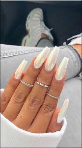 Guía real para la mujer actual. Top 80 Coffin Nails Ideas For This Summer 2019 Page 46 Homeinspirationss Com Long White Nails Best Acrylic Nails Glitter Nails Acrylic