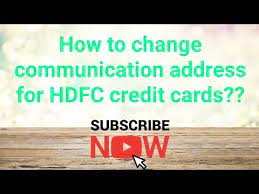 Hdfc credit card address change process. How To Change Address In Hdfc Credit Card Offline Process Youtube