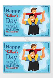 These will need to be printed out and used with without an envelope or a bought a7 size envelope (5 ¼ x 7 ¼ inches) to fit the 5×7 larger sizes. Happy Father S Day Card Design Template Psd Free Download Pikbest