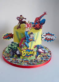 A simple and easy cake design would be to use edible avengers cake topper. Marvel Superhero Dc Comic Cake Cake By Angel Cake Cakesdecor