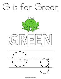 G Is For Green Coloring Page Coloring Pages Holiday Lettering Mini Books