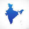 India map black and white mercator projection. 1