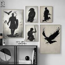 How to add an animated wallpaper for your android mobile phone. Japanese Poster Armored Samurai Raven Wall Art Canvas Painting Vintage Prints Wall Picture For Living Room Game Room Decor Painting Calligraphy Aliexpress