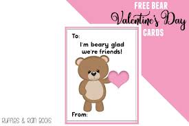 Wish them happy valentine's day straight from your heart and express your. Woodland Animals Free Bear Valentine S Day Cards For Kids
