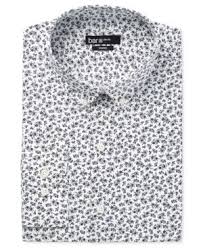 Black And White Floral Dress Shirt Mens Bar Iii Men S Slim Fit Navy Sketch Floral Print Dress Shirt Only At Macy S Blue 16 16 1 2 34 Floral Print Dress Shirt Slim Fit Mens Shirts Men Floral Shirt