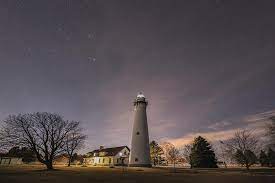 Wind point lighthouse was designed by orlando metcalfe poe and constructed in 1880. Wind Point Lighthouse Wi At Night Photograph By Jim Pearson