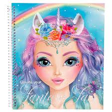 Create Your Fantasy Face Malbuch Coloring Books Animal Coloring Books Character Design Girl