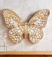 Buy Brown Solid Wood Butterfly Wall Art By Wooden Mood Online Wooden Wall Art Wall Art Home Decor Pepperfry Product Butterfly Wall Decor Butterfly Decorations Wood Butterfly