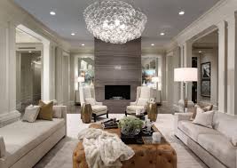 Marble Fireplace In A Chic Cozy Living Room Glamorous Living Room Neutral Living Room Design Luxury Living Room