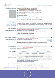 Modello di cv in inglese da scaricare e compilare in word se sei alla ricerca di un esempio di curriculum in inglese o ti chiedi come creare un curriculum in inglese, questo modello di cv potrebbe esserti utile. Cv Europass In Inglese Ufficiale Da Compilare Cv English