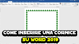 Come Inserire Una Cornice Su Word 2019 Youtube