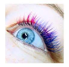 Gladgirl after care pop display. Coloured Lash Extensions Classic Rainbow Unicorn Lashes Cils Maquillage