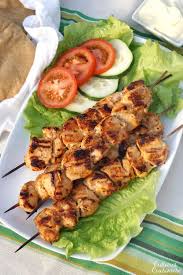 Step 4 cook skewers on preheated grill until vegetables are tender, turning and basting vegetables with olive oil mixture occasionally, 10 to 15 minutes. Shish Tawook Lebanese Chicken Skewers Curious Cuisiniere
