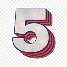 Number Five Layered Text Effect Png Font Free Image By Rawpixel Com Cuz Free Illustrations Png Free Png