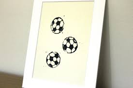 Soccer Balls Linocut Print Linocut Prints Linocut Soccer Balls