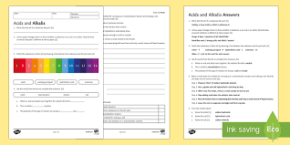 This worksheet contains basic conceptual questions about acids, bases, and the ph scale. Ks3 Acids And Alkalis Worksheet Teacher Made