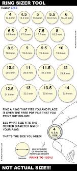 free printable ring finger size chart jewelry secrets