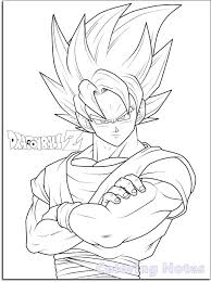 Goku super saiyan coloring page. Dragon Ball Z Coloring Pages Dragon Balls Coloring And Drawing