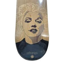 Ztuntz Skateboards Marilyn Monroe Park Deck Black/Natural 7.75 x 31.25 Inch 