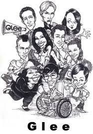 Image Detail For Cartoonist Caricaturist Rick C Moore Caricature Cast Of Glee Caricature Robin Williams Character Drawing