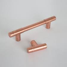 Modern Copper T Pull Handle Drawer Pull Cabinet Hardware Etsy Drawer Handles Copper Kitchen Copper T