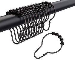 Briofox Shower Curtain Hooks Rings Rust Proof 304 Stainless Steel For Bathroom Shower Curtain Rod 12 Pcs Bro Shower Curtain Hooks Curtain Hooks Curtain Rods