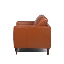 Klaussner chairs and accents hans mid century modern chair with scandinavian style exposed. Bickford Leather Chair With Tufted Seat In Caramel 9542e Ch Coach
