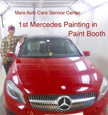 1st Mercedes Painting Done In Advance Paint Booth Mac Service Center Multibrand Car Services Repairs Under One Roof Car Car Repair Service Car Oil Change