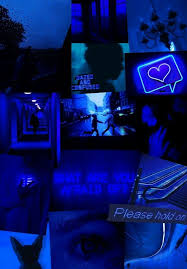 Black And Blue Aesthetic Collage Pin On Wallpapers