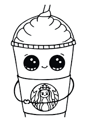 Mcdonalds food coloring page from ready meals category. Starbucks Kawaii Kawaii Unicorn Cute Coloring Pages Coloring And Drawing
