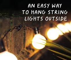 Install the bulbs in your string lights. An Easy Way To Hang String Lights Outside 4 Steps With Pictures Instructables