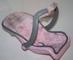 Graco Baby Doll Car Seat Carrier Pink Gray Travel Bed Plastic Toy Pretend Play Graco Babydollcarrierbed Baby Doll Car Seat Baby Doll Carrier Graco Baby