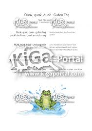 De Kindergarten Kigaportal Frosch Teich Sprachfoerderung Gedicht Reim Froschgedicht Sprechen Frosche