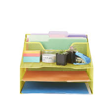 Elevate your desk décor with anthropologie's carefully curated collection of desk accessories. Mind Reader Meshbox5 Ylw Mesh Organizer 5 Desktop Document Letter Tray For Folders Mail Stationary Desk Accessories Yellow Buy Online In Bahamas At Bahamas Desertcart Com Productid 148161698