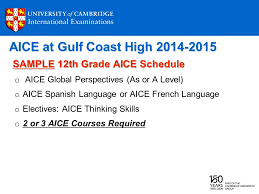 With as & a levels and aice diploma. The Cambridge Aice Program At Gulf Coast High School Joseph Mikulski Principal Dr Deborah Cox Assistant Principal Curriculum And Instruction Chad Furman Ppt Download