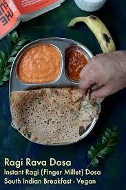 Ragi Rava Dosa Instant Ragi Dosa Recipe Recipe Recipes Vegetarian Breakfast Recipes Healthy Breakfast Recipes