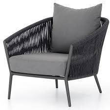 Porto Charcoal Woven Rope Outdoor Lounge Chair In 2021 Lounge Chair Outdoor Outdoor Chairs Outdoor Wicker Furniture