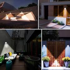 6 Pack 140 Led Solar Motion Sensor Security Lights With Wireless Ip 65 Waterproof For Deck Garden Porch Fence Patio Garage Solar Fence Lights Outdoor Outdoor Lighting Landscape Lighting